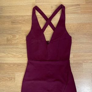 Lulu’s burgundy bodycon dress